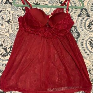 Jessica Simpson Maroon Lace lingerie